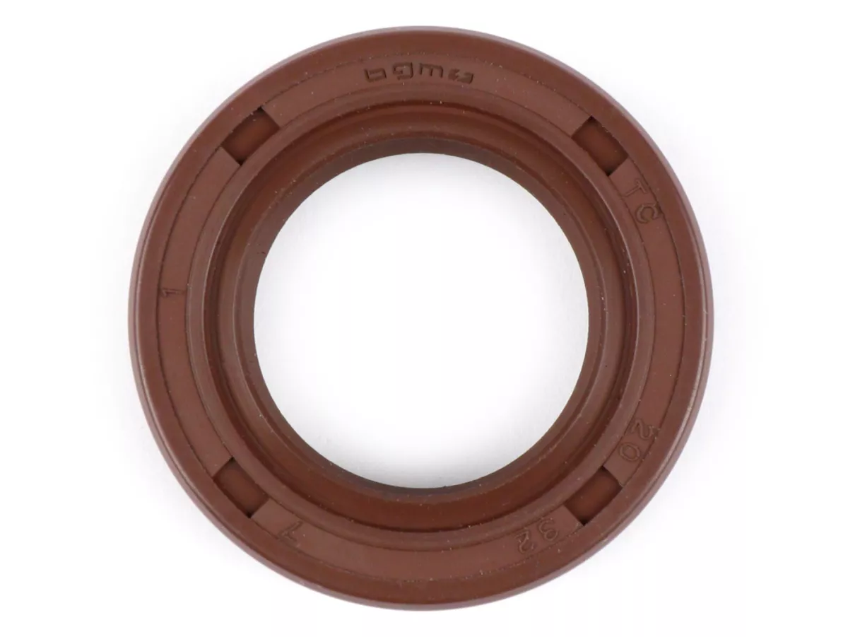 Oljetätning 20x32x7mm -BGM PRO FKM/Viton® (E10-resistent)- (används för vevaxelns generatorsida Vespa PK XL - drivsida Piaggio Leader 125-200 ccm, Piaggio Quasar 250-300 ccm)