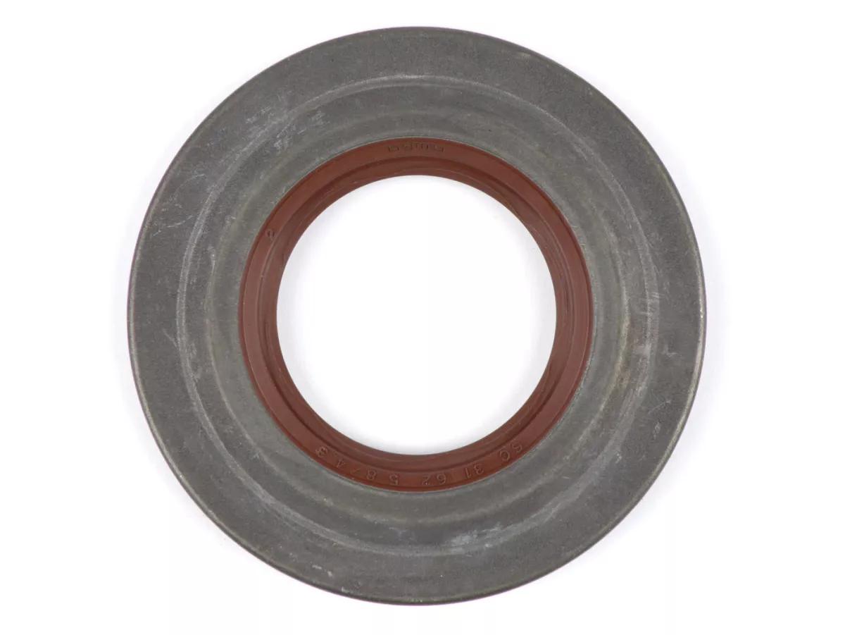 Oil seal 31x62,1x5,8/4,3mm -BGM PRO FKM/Viton® (E10/etahnol resistant) Metall, braun (used for crankshaft drive side Vespa PX (since 1984), T5 125cc, Cosa)