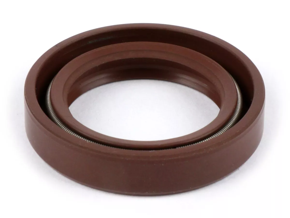 Oil seal (with dust lip) 24x35x7mm -BGM PRO FKM/Viton® (E10/etahnol resistant)- used for crankshaft Piaggio 125-180 cc 2-stroke (SKR, Runner, Dragster, TPH), fits also Vespa PX, ETS, T5, Cosa, LML Star 2T
