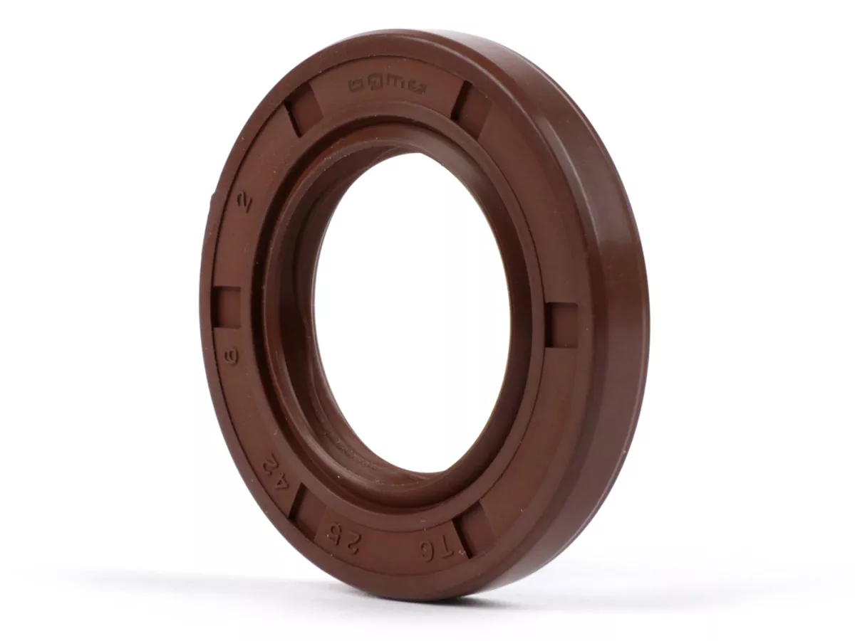 Oil seal 25x42x6mm -BGM PRO FKM/Viton® (E10/etahnol resistant)- (used for crankshaft flywheel side outer Lambretta LI (series 2-3), LIS, SX, TV (series 2-3), DL, GP)