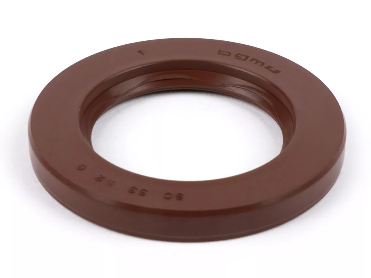Oil seal 33x52x6mm -BGM PRO FKM/Viton® (E10/etahnol resistant)- (used for crankshaft, inner flywheel side Lambretta LI (series 2-3), LIS, SX, TV (series 2-3), DL, GP)