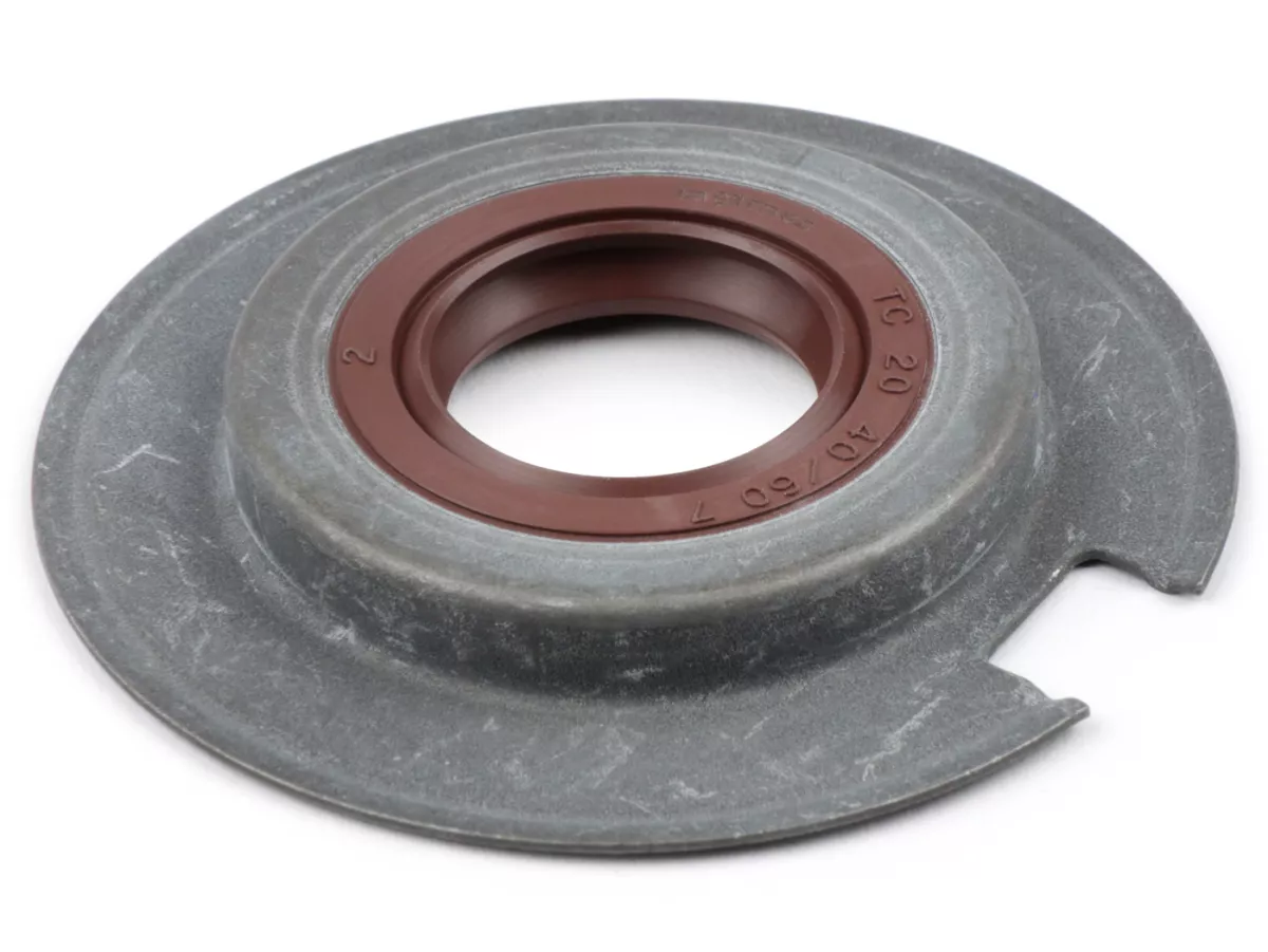 Paraolio SB 20x40/60x7mm -BGM PRO FKM/Viton® (resistente all'E10)- utilizzato per albero motore lato alternatore Vespa Largeframe (-1976) Sprint, Super, TS, GT125, GTR125, VNA, VNB, VBA, VBB, Wideframe (inoltre lato albero motore) VM, VN, VL,