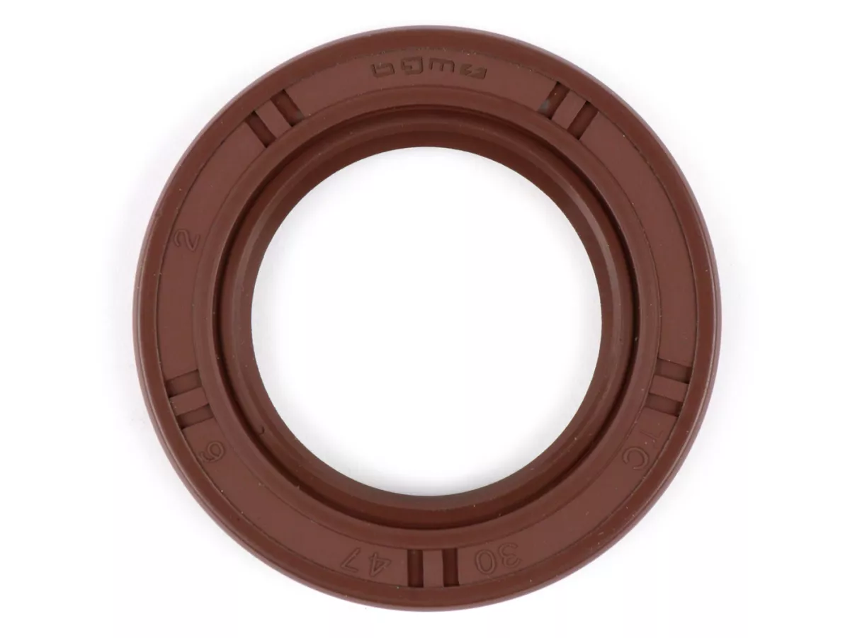 Joint spi 30x47x6mm -BGM PRO FKM/Viton® (résistant à E10)- (monté sur tambour arrière Vespa PX (1984-1991), Piaggio 50-180 cc 2-temps, Piaggio 50-100 cc 4-temps)