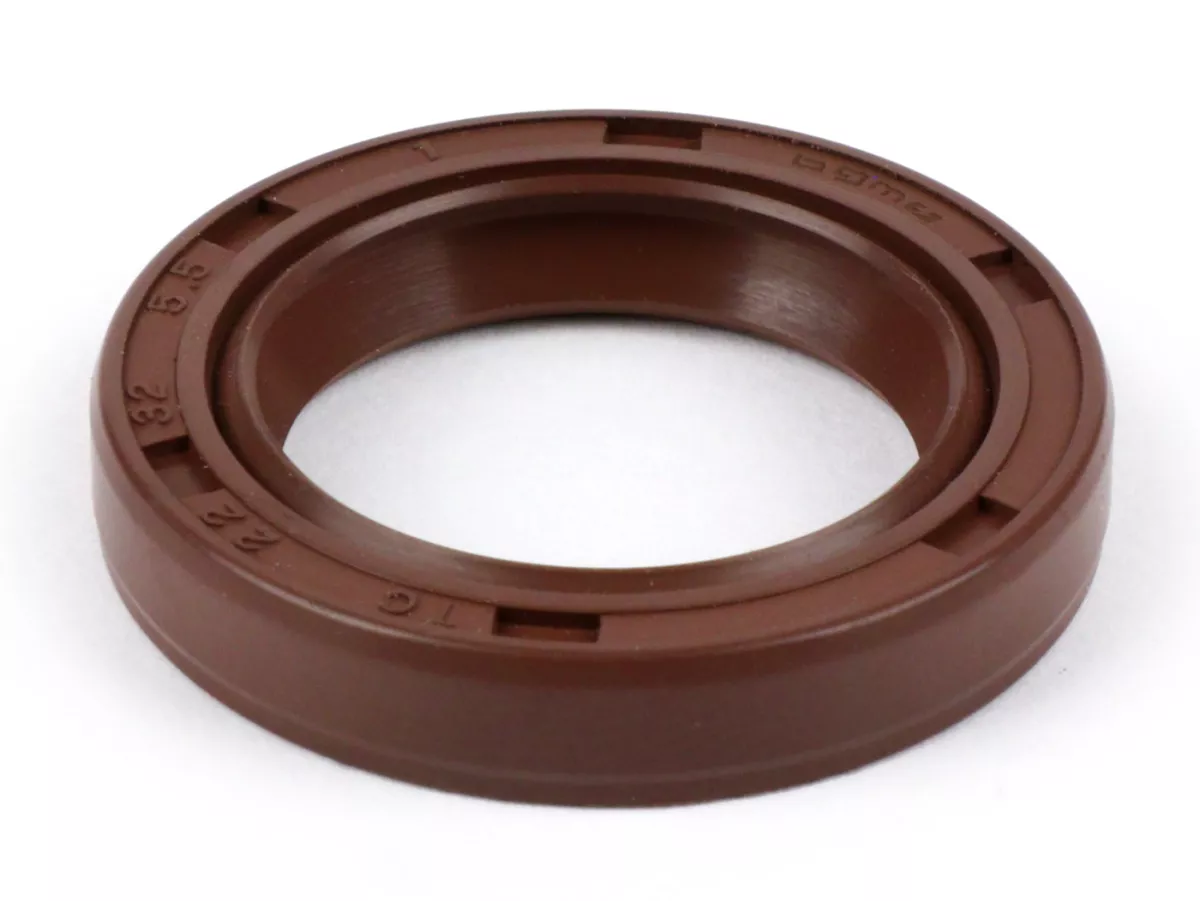 Oil seal 22x32x5,5mm -BGM PRO FKM/Viton® (E10/etahnol resistant)- (used for kickstarter shaft Lambretta LI, LIS, SX, TV (series 2-3), DL, GP - rear hub Minarelli 50 cc (type MA, MY, CW, CA, CY))