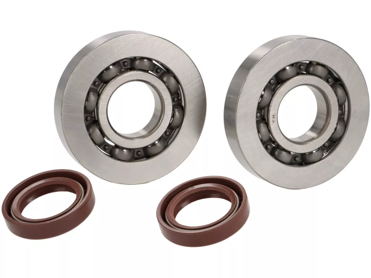 Bearing set - oil seal set for crankshaft -BGM ORIGINAL (25x68x12mm - 483970 - 431320)- Piaggio 125-180 cc Maxi 2-stroke - Gilera Runner FX/FXR 125-180, Italjet Dragster 125-180, Piaggio SKR125, SKR150, TPH125, Skipper125, Skipper150, Hexagon LX/LXT 125-1