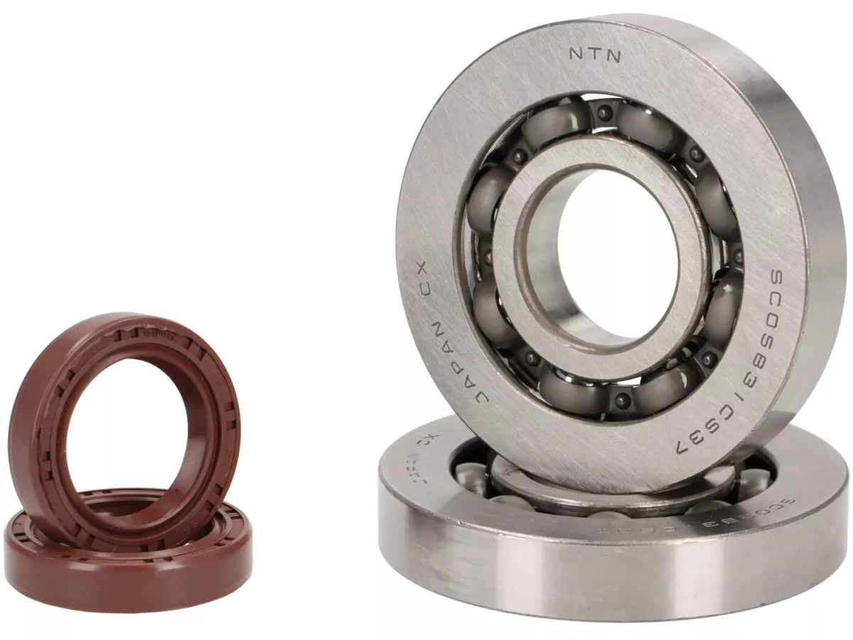 Bearing set - oil seal set for crankshaft -BGM ORIGINAL (25x68x12mm - 483970 - 431320)- Piaggio 125-180 cc Maxi 2-stroke - Gilera Runner FX/FXR 125-180, Italjet Dragster 125-180, Piaggio SKR125, SKR150, TPH125, Skipper125, Skipper150, Hexagon LX/LXT 125-1