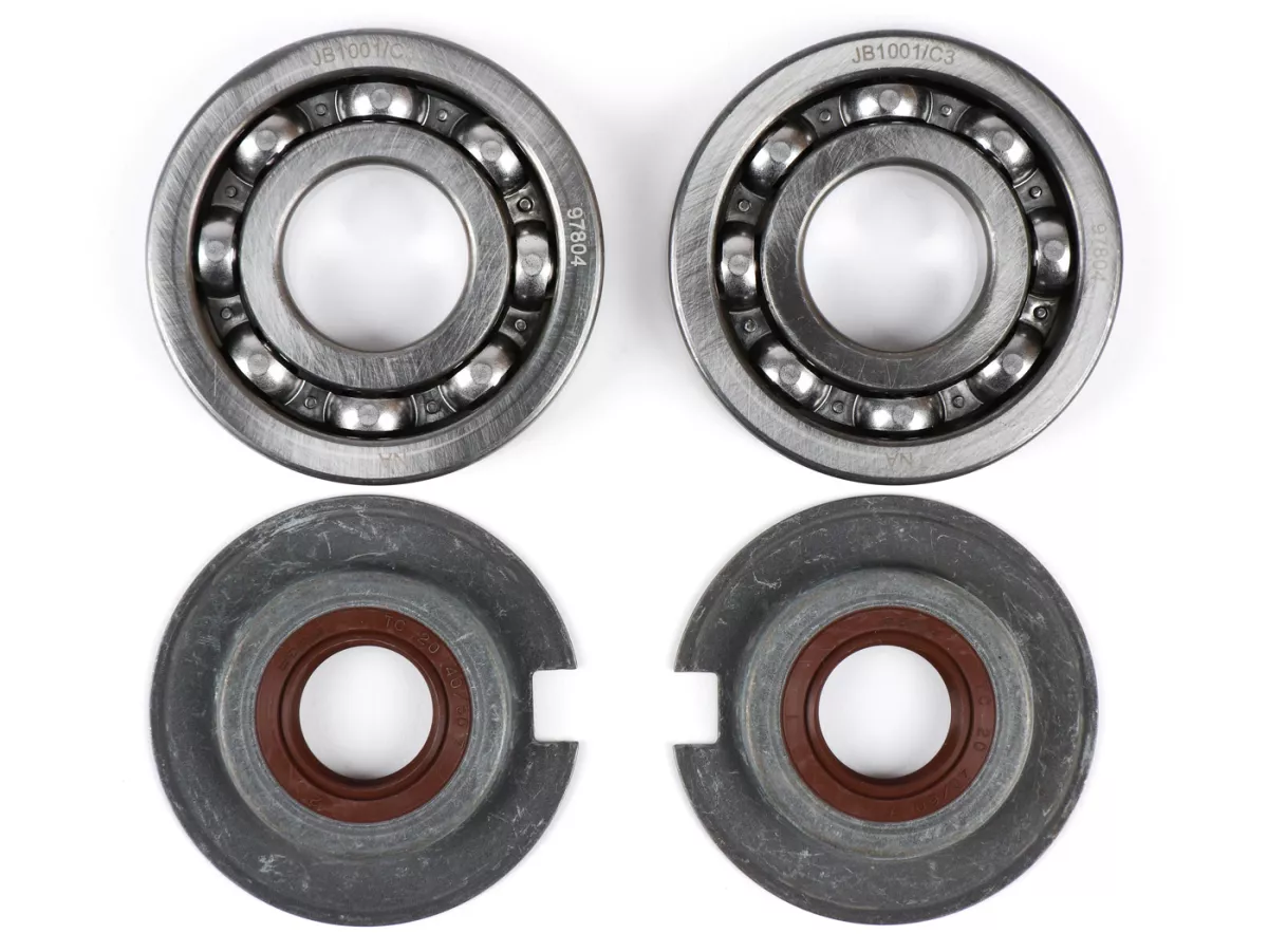 Set bantalan - set segel oli untuk poros engkol -Segel oli BGM PRO FKM / Viton® (tahan E10) - Vespa Wideframe VM, VN, VL, VB, GS150 / GS3 (VS1T - VS5T, VDTS), VD1, VD2, VNA1, VNA2 (VNA2M - 091392), VBA (VBA1M - 313583)