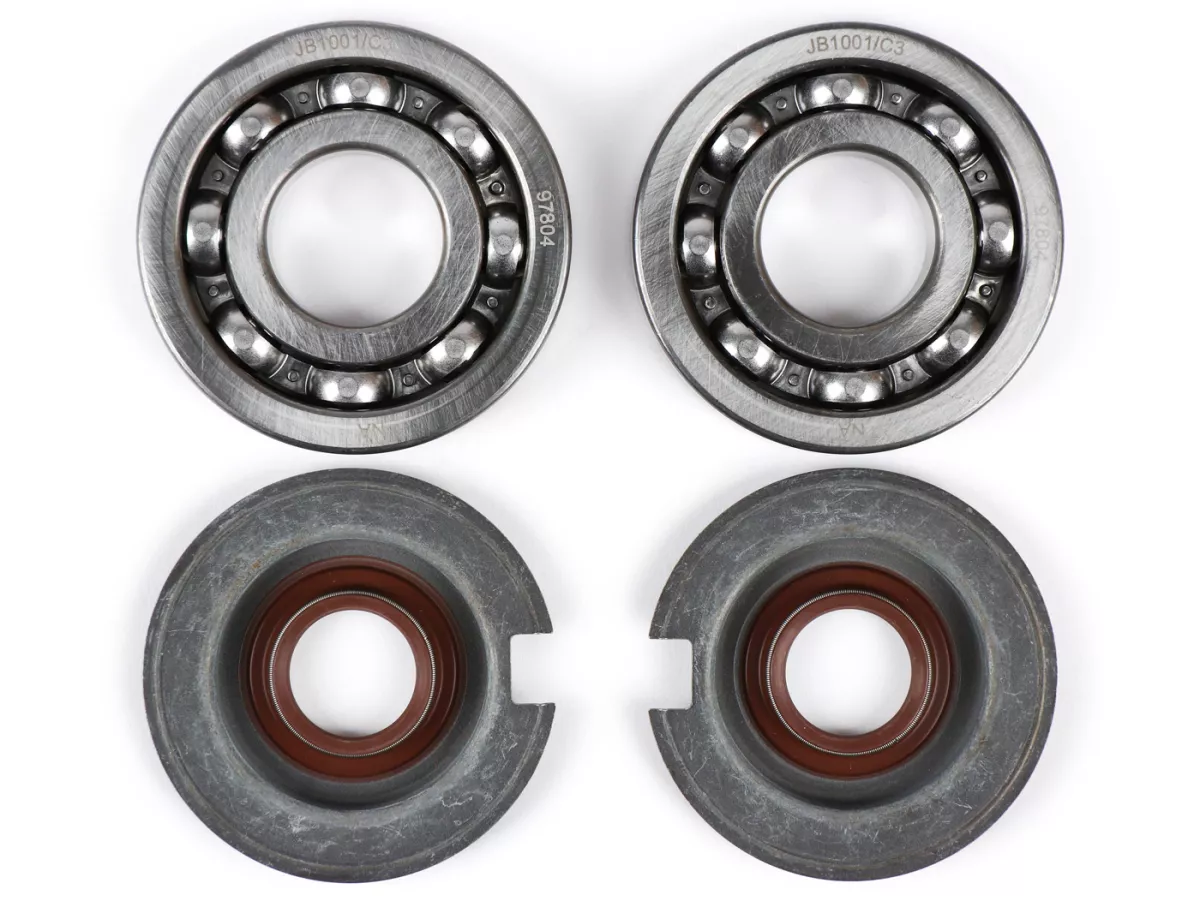 Set bantalan - set segel oli untuk poros engkol -Segel oli BGM PRO FKM / Viton® (tahan E10) - Vespa Wideframe VM, VN, VL, VB, GS150 / GS3 (VS1T - VS5T, VDTS), VD1, VD2, VNA1, VNA2 (VNA2M - 091392), VBA (VBA1M - 313583)