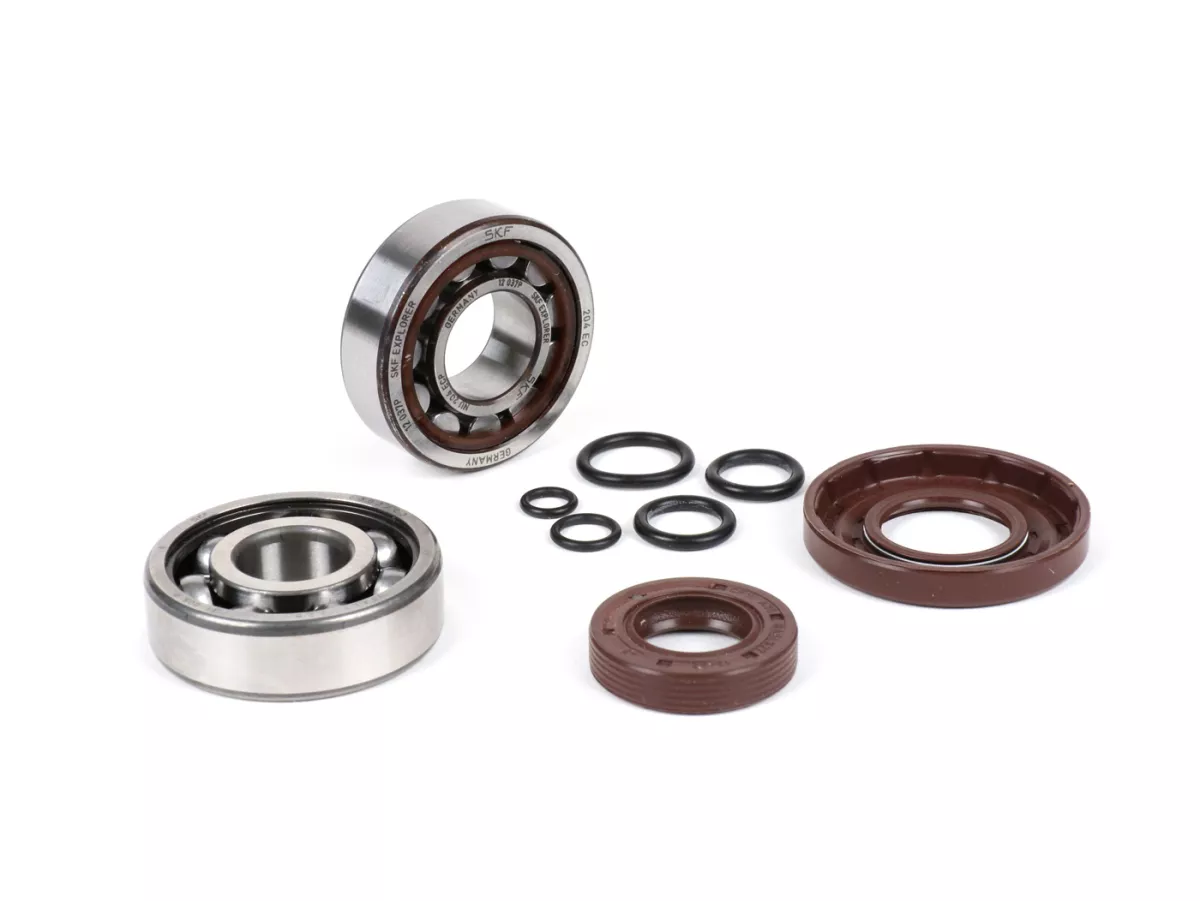 Kit roulements et joints spy pour vilebrequin -BGM ORIGINAL- Vespa V50, PV125, ET3, PK50S, PK80S, PK125S - 1x 6303 + 1x NU204