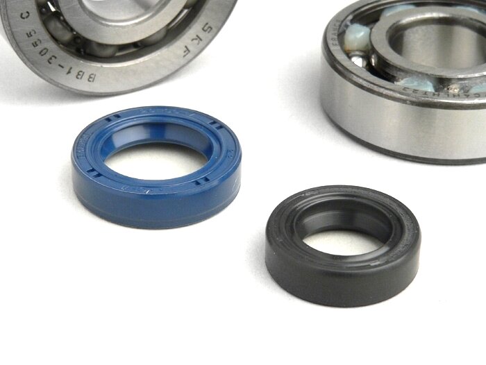 Set di cuscinetti - set di paraoli per albero motore -BGM ORIGINAL- Peugeot 50 cc (verticale - pompa dell'olio elettrica) - SPEEDFIGHT2 AC&LC 50 (2004-), XFIGHT50 (2004-)