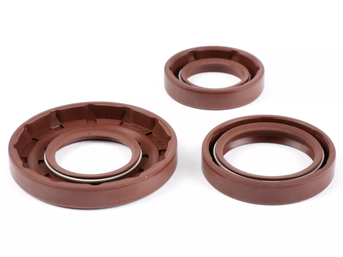 Juego de retenes -BGM PRO, FKM/Viton® (resistente a E10)- Vespa Smallframe 19mm - V50, PV125, ET3, PK50, PK80, PK125 S