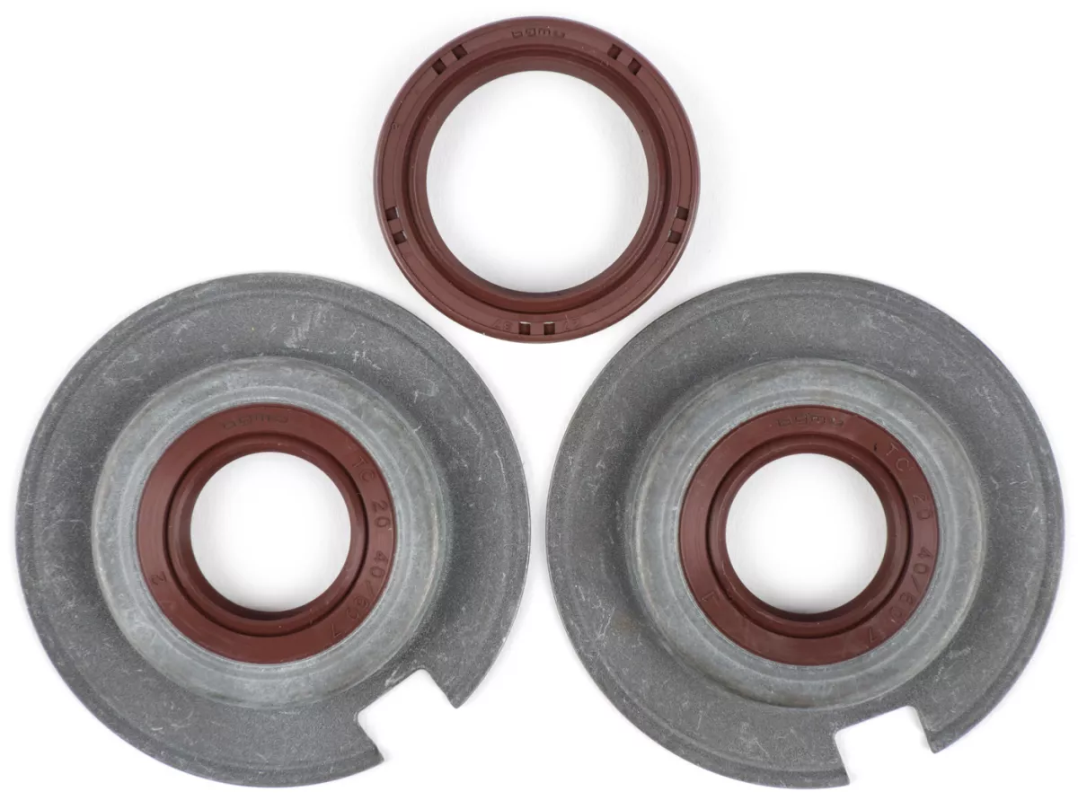 Juego de retenes -BGM PRO, FKM/Viton® (resistente a E10)- Vespa Largeframe VNA1, VNA2 (VNA2M -091392), VBA (VBA1M -313583)