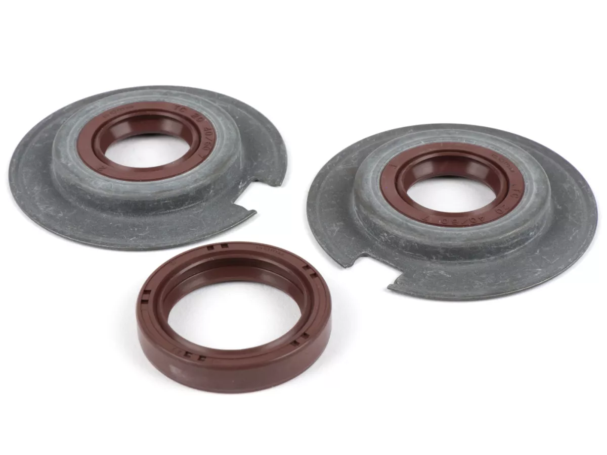 Juego de retenes -BGM PRO, FKM/Viton® (resistente a E10)- Vespa Largeframe VNA1, VNA2 (VNA2M -091392), VBA (VBA1M -313583)