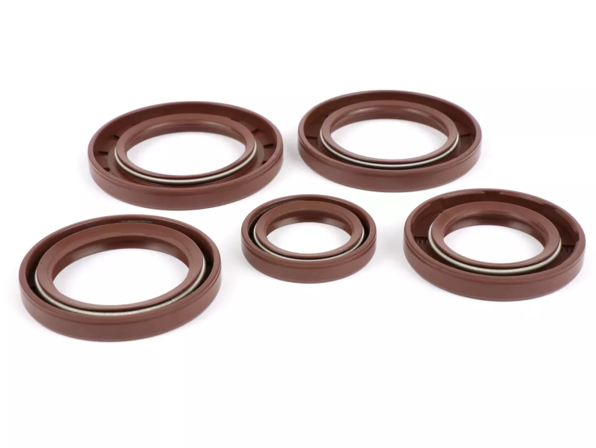 Juego de retenes -BGM PRO, FKM/Viton® (resistente a E10)- Lambretta LI 125-150 (series 2-3), LIS, SX, TV (series 2-3), GP/DL