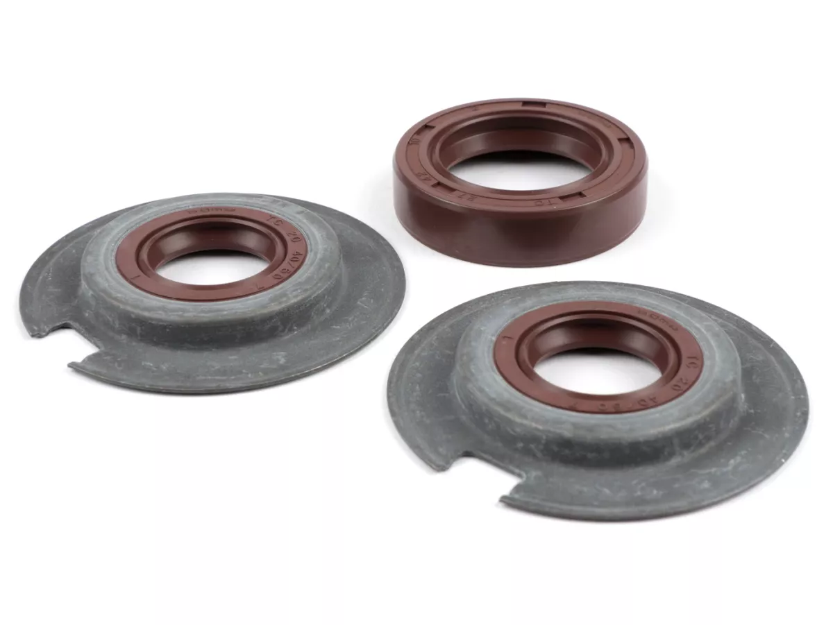 Juego de retenes -BGM PRO, FKM/Viton® (resistente a E10)- Vespa Wideframe VM, VN, VL, VB, GS150 / GS3 (VS1T - VS5T, VDTS), VD1, VD2