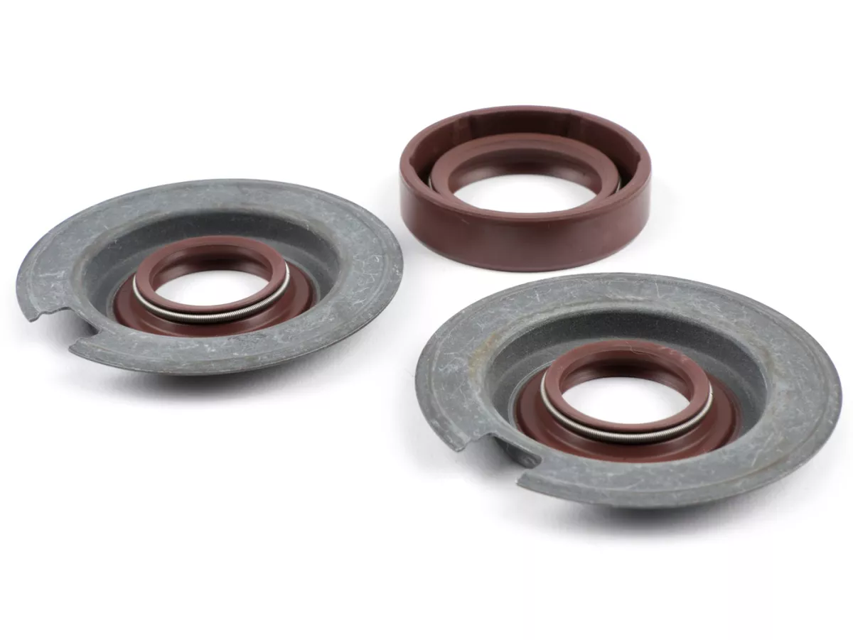 Juego de retenes -BGM PRO, FKM/Viton® (resistente a E10)- Vespa Wideframe VM, VN, VL, VB, GS150 / GS3 (VS1T - VS5T, VDTS), VD1, VD2