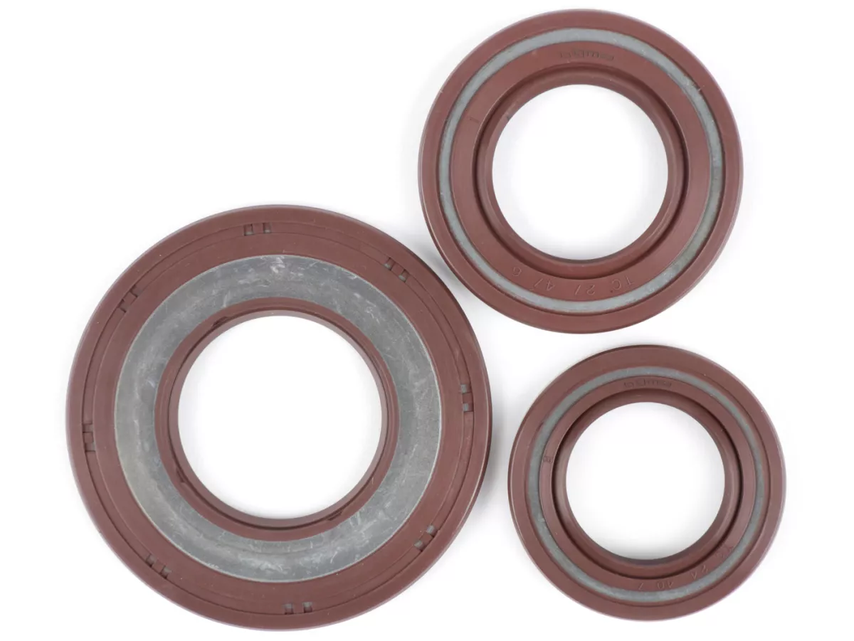 Juego de retenes -BGM PRO, FKM/Viton® (resistente a E10)- Vespa Largeframe Vespa Rally200 (VSE1T -33996, encendido Femsatronic)