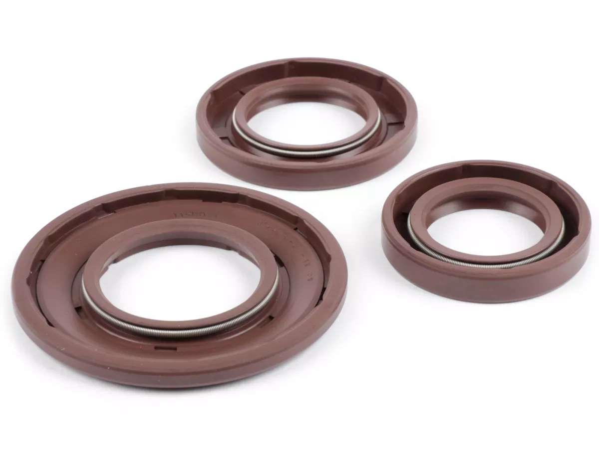 Juego de retenes -BGM PRO, FKM/Viton® (resistente a E10)- Vespa Largeframe Vespa Rally200 (VSE1T -33996, encendido Femsatronic)