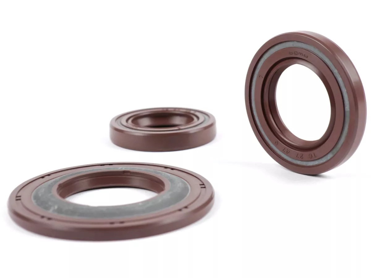 Juego de retenes -BGM PRO, FKM/Viton® (resistente a E10)- Vespa Largeframe Vespa Rally200 (VSE1T -33996, encendido Femsatronic)
