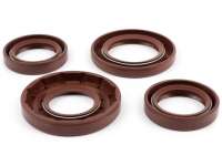 Engine oil seal set -BGM PRO, FKM/Viton® (E10 resistant)- Piaggio 125-180 ccm AC/LC 2-stroke - Aprilia SR125, Gilera Runner FX/FXR 125-180, Italjet Dragster 125-180, Piaggio SKR125, SKR150, TPH125, Skipper125, Skipper150, Hexagon LX/LXT 125-180