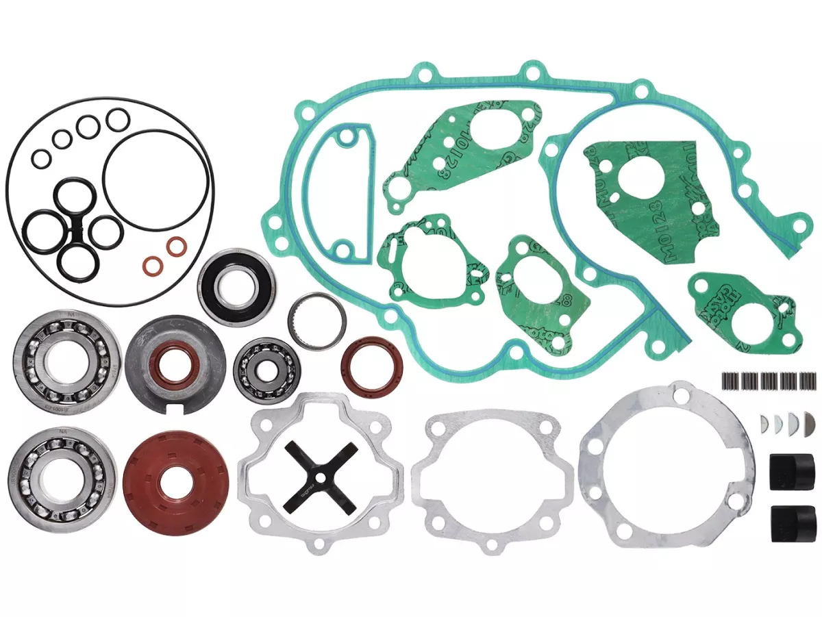 Set revisi mesin -BGM PRO FKM/Viton® (tahan E10) - Vespa Largeframe 125 ccm/150 ccm 3 channel - Vespa Largeframe GTR125 (VNL2T), TS125 (VNL3T), Sprint150 Veloce (VLB1T 0150001-)