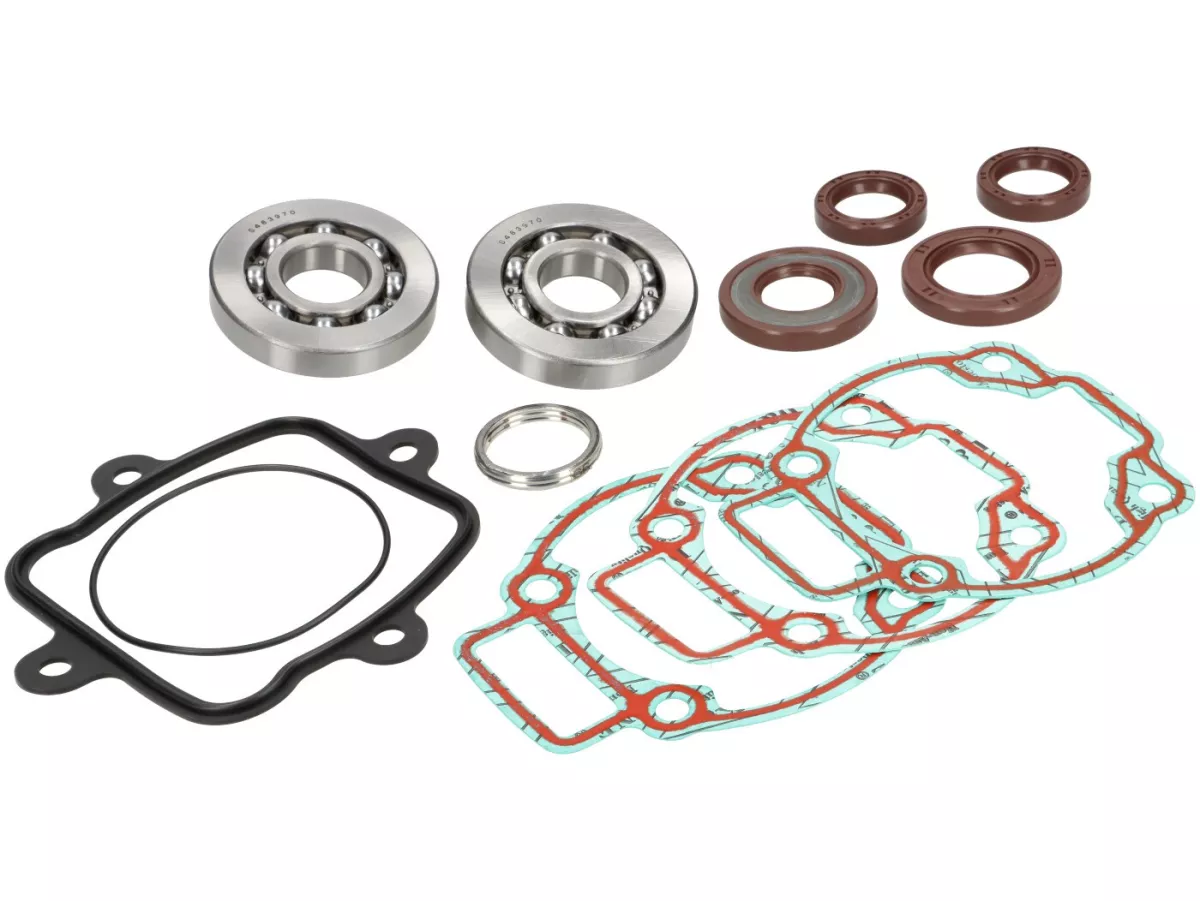 Motorrevisieset -BGM PRO FKM/Viton® (E10 bestendig)- Piaggio 125-180 ccm AC/LC 2-takt - Aprilia SR125, Gilera Runner FX/FXR 125-180, Italjet Dragster 125-180, Piaggio SKR125, SKR150, TPH125, Skipper125, Skipper150, Hexagon LX/LXT 125-180