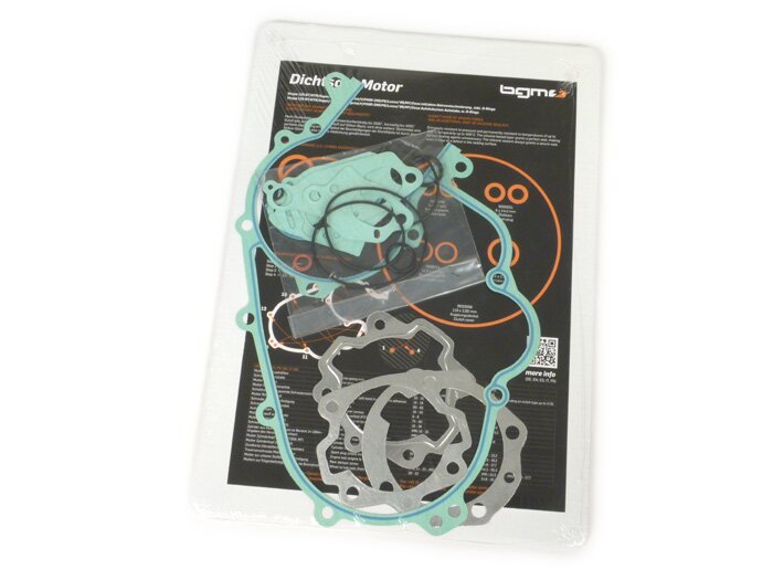 Set guarnizioni motore -BGM Pro Silikon- Vespa Largeframe, PX80, PX125, PX150, PX200 (tutte), Rally200, Cosa, Sprint Veloce, incl. O-ring - con/senza lubrificazione separata
