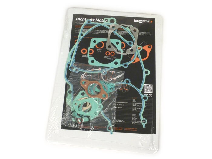 Gasket set mesin -BGM Pro Silikon- Vespa Smallframe, V50, V90, V100, PV125, ET3, PK50-125/S/XL/XL2, ETS, termasuk O-ring