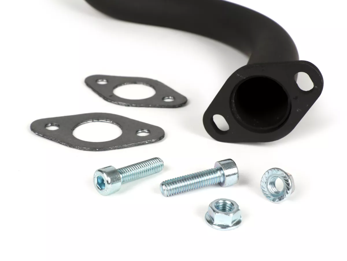 Manifold knalpot -BGM PRO Ø30mm- Vespa Banana PV125, ET3 - Manifold Big Bore yang cocok untuk knalpot banana Piaggio, Faco dan Sito - baja, hitam