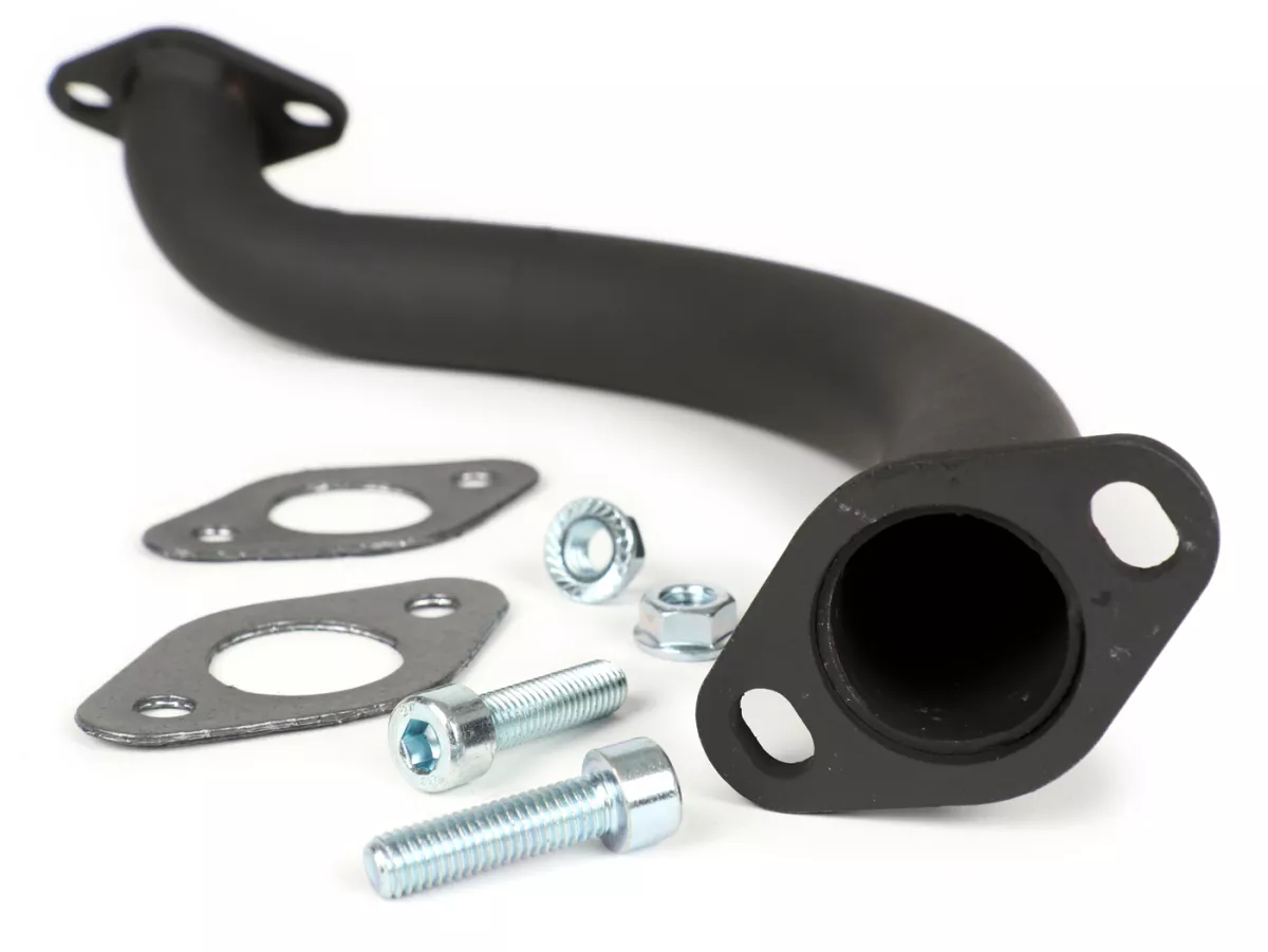 Manifold knalpot -BGM PRO Ø30mm- Vespa Banana PV125, ET3 - Manifold Big Bore yang cocok untuk knalpot banana Piaggio, Faco dan Sito - baja, hitam