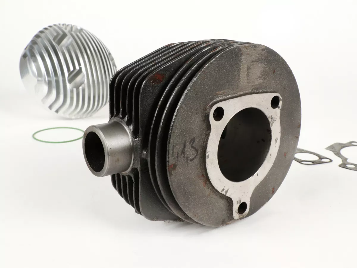 Cylinder -BGM PRO 150 ccm, bred ram, Faro Basso, Ø=57mm, slaglängd=57mm- Vespa 1953-1959, VM, VN, ACMA (från motor V55), VB1T, VGL1T, VL1T