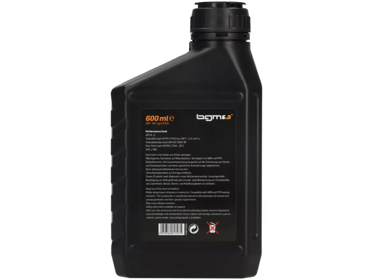 Versnellingsbakolie (Made in Germany) -BGM PRO STREET- Lambretta SAE80, GL3 - 600ml