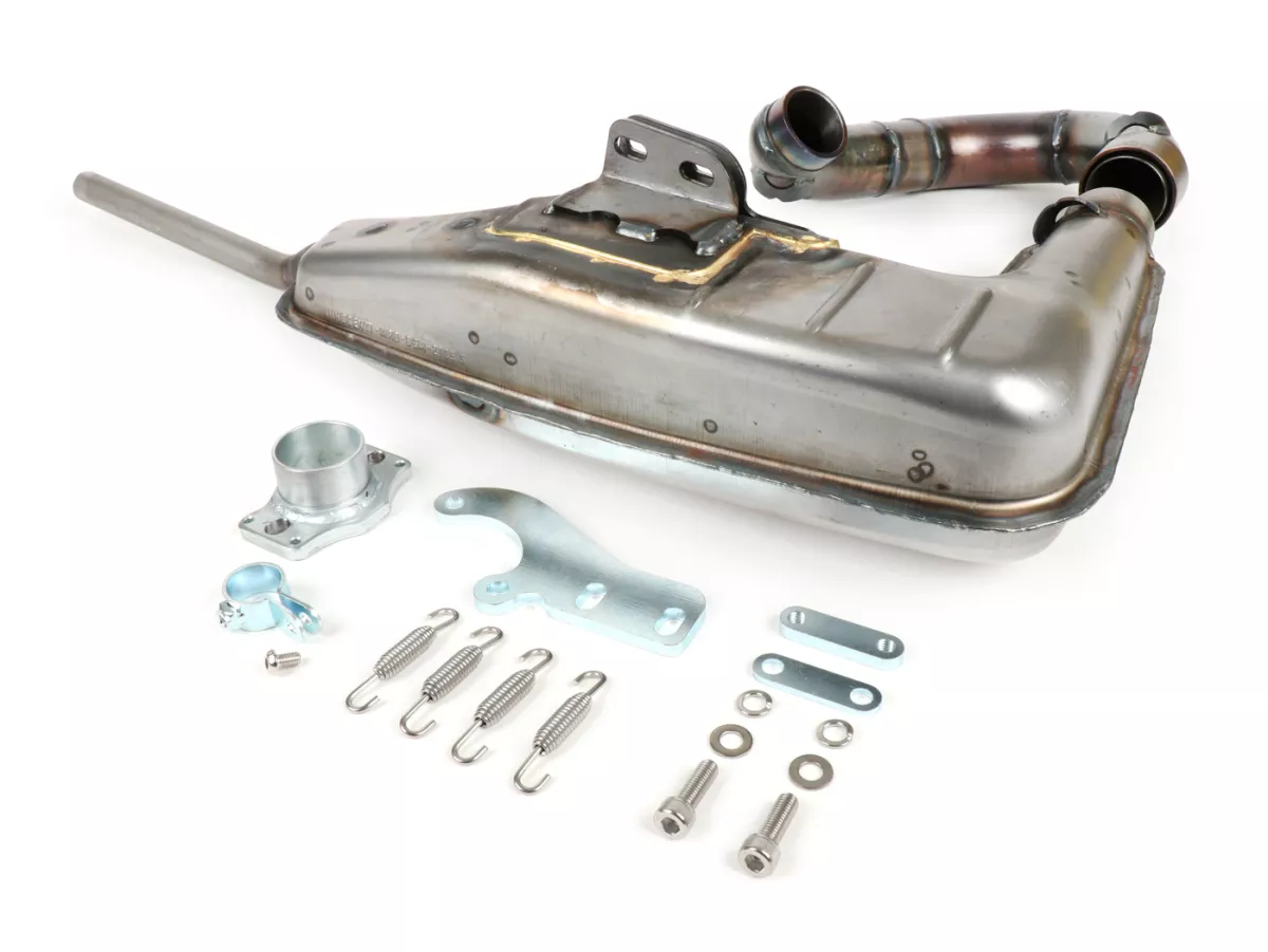 Exhaust -BGM PRO Clubman V4.0 for QUATTRINI M210- Lambretta series 1-3 - unpainted - LI 125, LI 150, LiS 125, LiS 150, TV 175, SX, TV, GT, GP 125, 150, 200