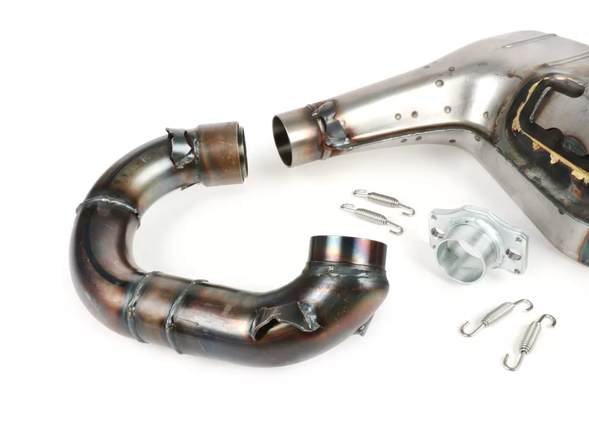 Exhaust -BGM PRO Clubman V4.0 for QUATTRINI M210- Lambretta series 1-3 - unpainted - LI 125, LI 150, LiS 125, LiS 150, TV 175, SX, TV, GT, GP 125, 150, 200