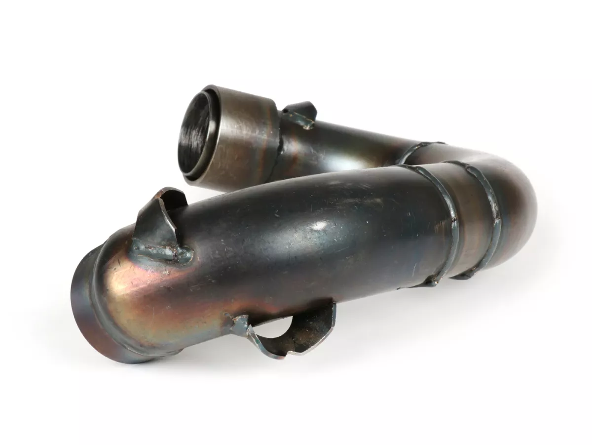 Exhaust manifold -BGM PRO Clubman V4.0 for QUATTRINI M210- Lambretta series 1-3 - unpainted - LI 125, LI 150, LiS 125, LiS 150, TV 175, SX, TV, GT, GP 125, 150, 200