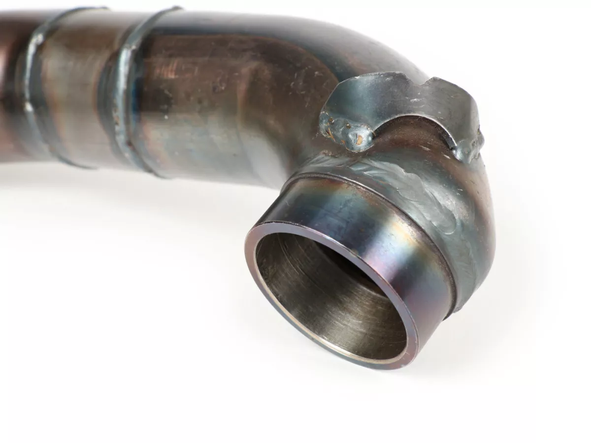 Exhaust manifold -BGM PRO Clubman V4.0 for QUATTRINI M210- Lambretta series 1-3 - unpainted - LI 125, LI 150, LiS 125, LiS 150, TV 175, SX, TV, GT, GP 125, 150, 200