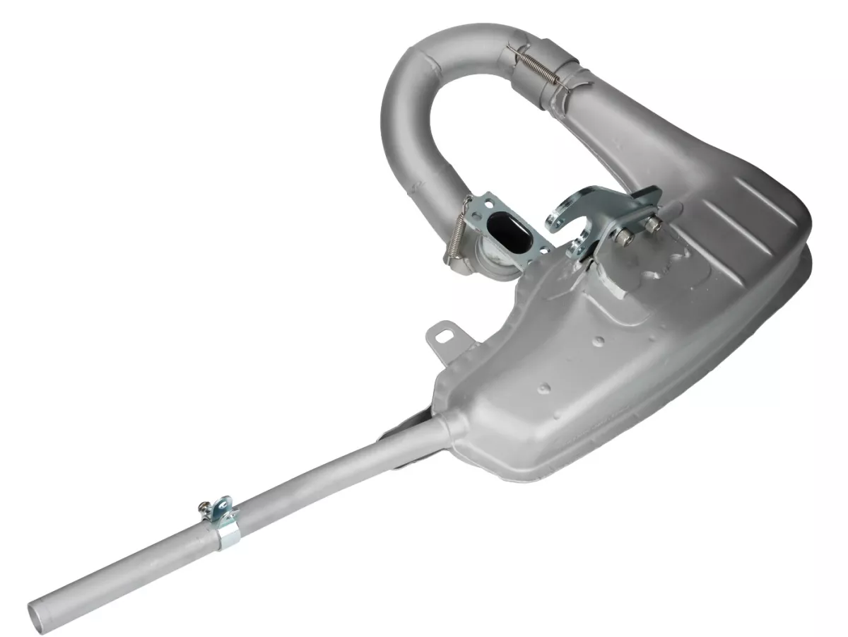 Uitlaat -BGM PRO Clubman V4.0- Lambretta Serie 1-3 - Zilver LI 125, LI 150, LiS 125, LiS 150, TV 175, SX, TV, GT, GP 125, 150, 200