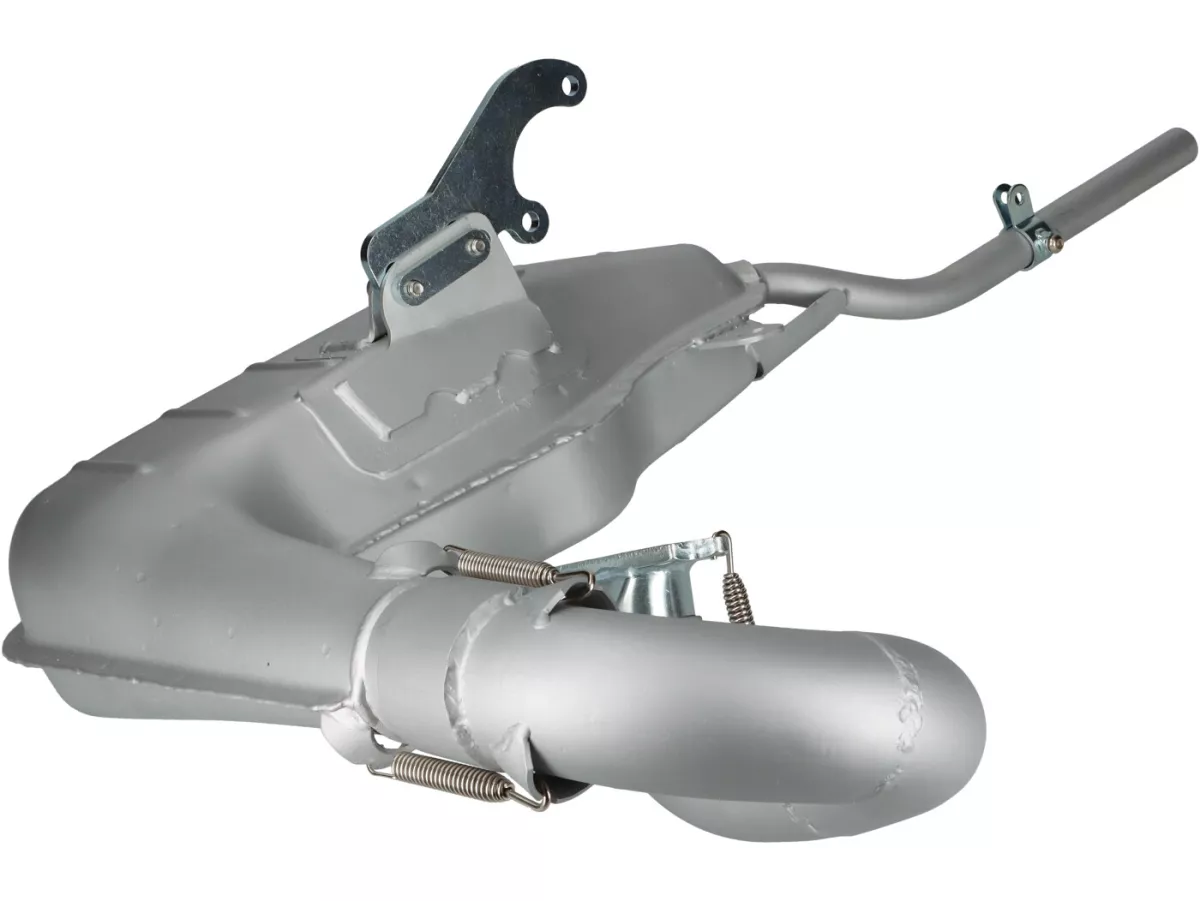 Uitlaat -BGM PRO Clubman V4.0- Lambretta Serie 1-3 - Zilver LI 125, LI 150, LiS 125, LiS 150, TV 175, SX, TV, GT, GP 125, 150, 200