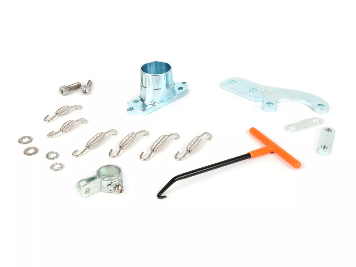 Uitlaat -BGM PRO Clubman V4.0- Lambretta Serie 1-3 - Zilver LI 125, LI 150, LiS 125, LiS 150, TV 175, SX, TV, GT, GP 125, 150, 200