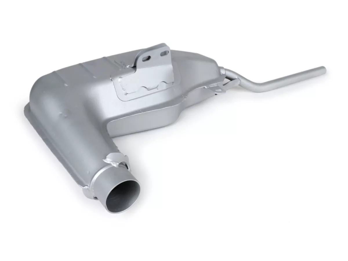 Corpo di scarico -BGM PRO Clubman V4.0- Lambretta Serie 1-3 - Argento - LI 125, LI 150, LiS 125, LiS 150, TV 175, SX, TV, GT, GP 125, 150, 200