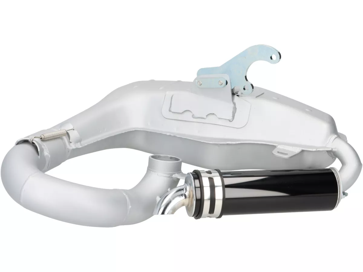 Avgasrör -BGM PRO Clubman Sport- Lambretta Serie 1-3 - Silver - LI 125, LI 150, LiS 125, LiS 150, TV 175, SX, TV, GT, GP 125, 150, 200