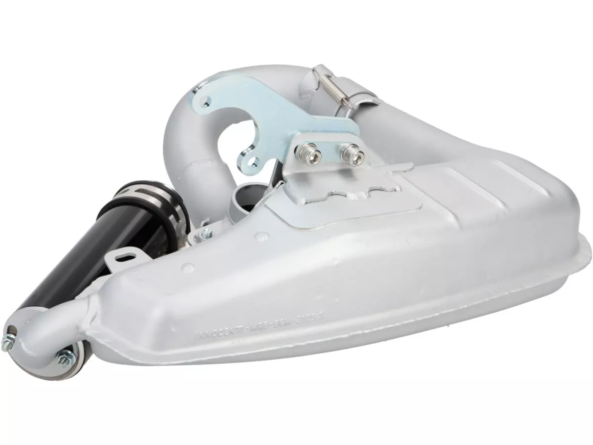 Avgasrör -BGM PRO Clubman Sport- Lambretta Serie 1-3 - Silver - LI 125, LI 150, LiS 125, LiS 150, TV 175, SX, TV, GT, GP 125, 150, 200