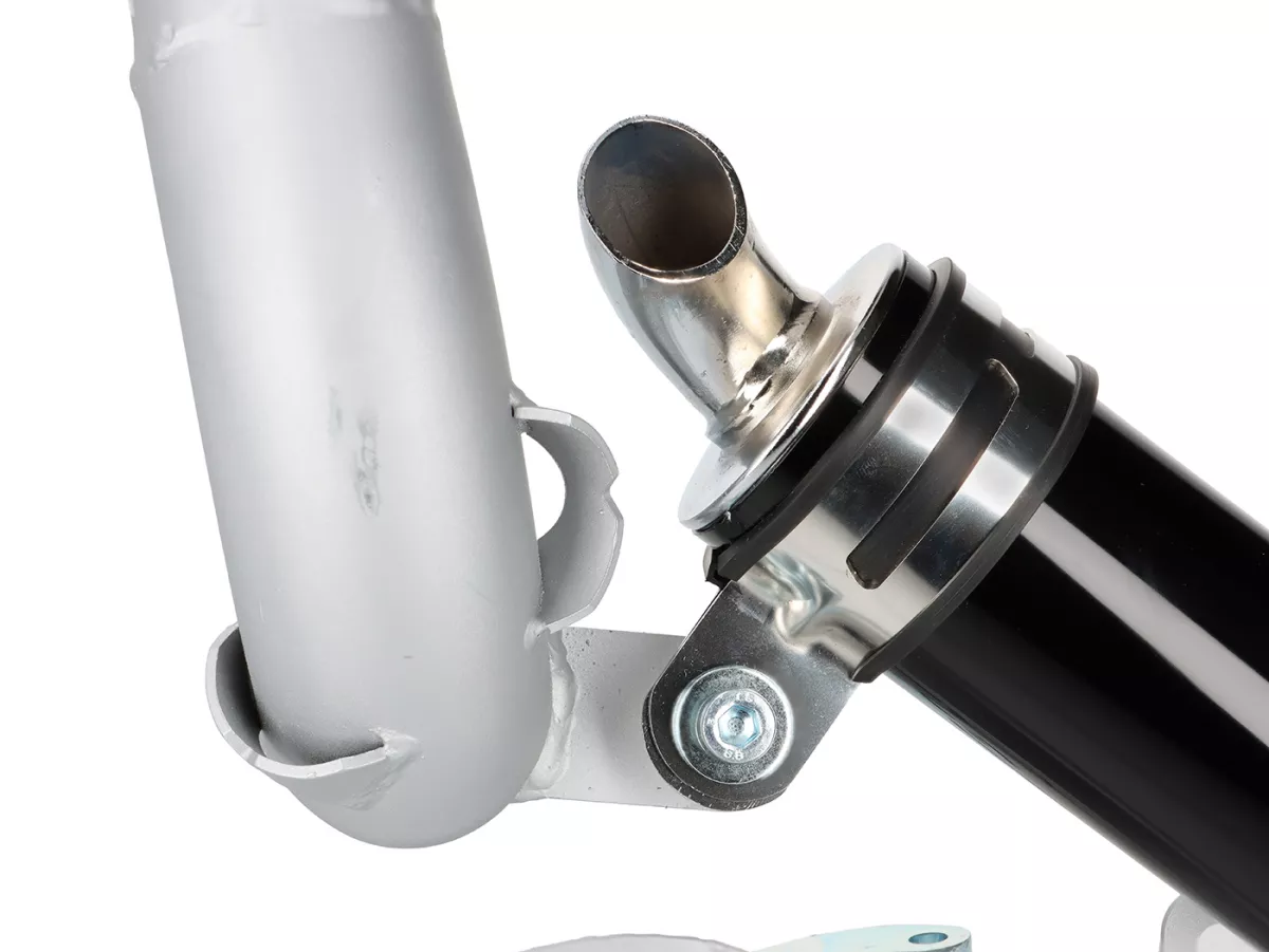Avgasrör -BGM PRO Clubman Sport- Lambretta Serie 1-3 - Silver - LI 125, LI 150, LiS 125, LiS 150, TV 175, SX, TV, GT, GP 125, 150, 200