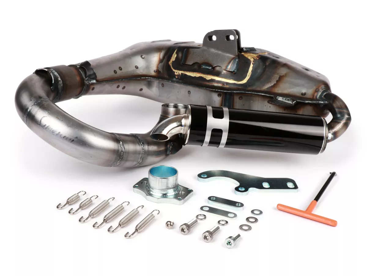 Knalpot -BGM PRO Clubman Sport untuk SIMONINI Killercase- Lambretta Seri 1-3 - tidak dicat - LI 125, LI 150, LiS 125, LiS 150, TV 175, SX, TV, GT, GP 125, 150, 200