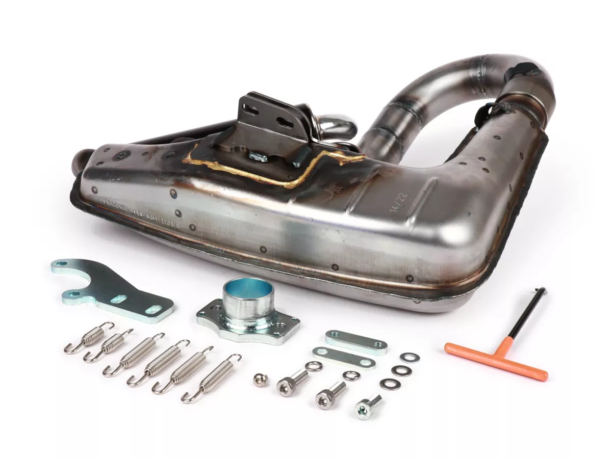 Knalpot -BGM PRO Clubman Sport untuk SIMONINI Killercase- Lambretta Seri 1-3 - tidak dicat - LI 125, LI 150, LiS 125, LiS 150, TV 175, SX, TV, GT, GP 125, 150, 200