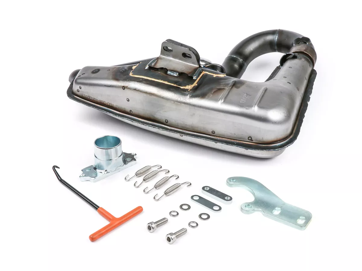 Uitlaat -BGM PRO Clubman Sport- Lambretta Serie 1-3 - ongelakt - LI 125, LI 150, LiS 125, LiS 150, TV 175, SX, TV, GT, GP 125, 150, 200