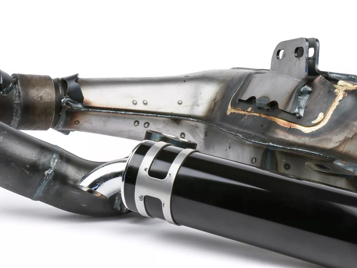Uitlaat -BGM PRO Clubman Sport- Lambretta Serie 1-3 - ongelakt - LI 125, LI 150, LiS 125, LiS 150, TV 175, SX, TV, GT, GP 125, 150, 200