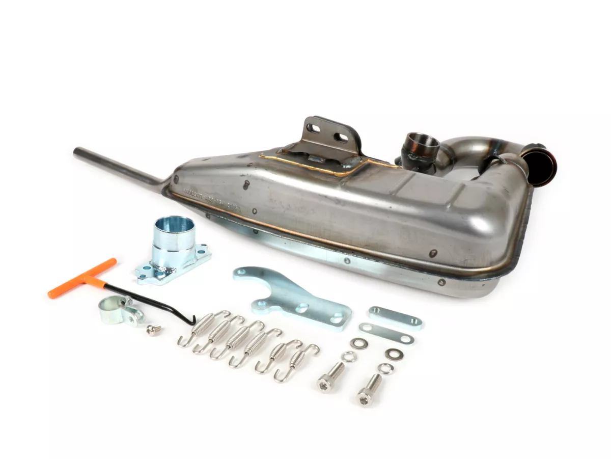 Knalpot -BGM PRO Clubman V4.0- Lambretta Seri 1-3 - tidak dicat - LI 125, LI 150, LiS 125, LiS 150, TV 175, SX, TV, GT, GP 125, 150, 200