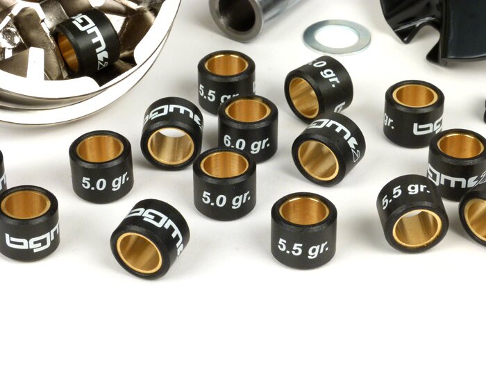 Variomatic -BGM PRO- Minarelli 50 ccm (Type MA, MY, CW, CA, CY) Aerox, Nitro, SR50 - Gewichten 16x13mm (5,0/5,5/6,0 gram)