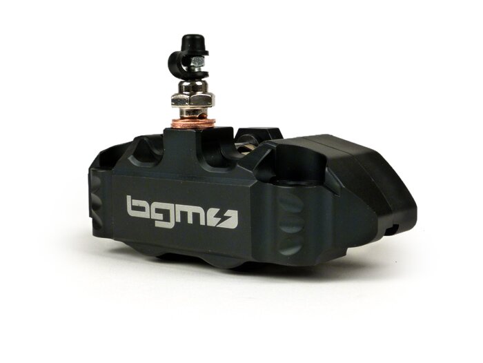 Voorremklauw -BGM PRO, 4-zuiger, radiale montage (adapter vereist)- voor PX Disc, LML Star, Stella, Grimeca NT classic- Vespa PX (vanaf 1998, standaard), PX, T5 125cc, PK XL - Zwart